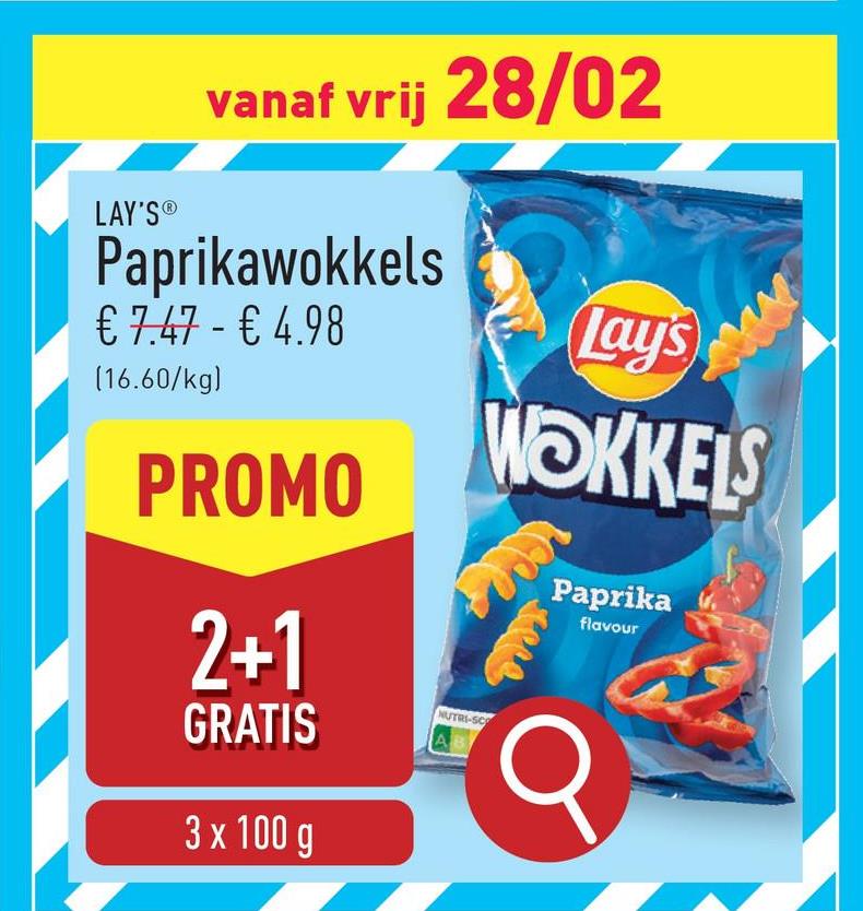 Paprikawokkels chips bereid met zonnebloemolie