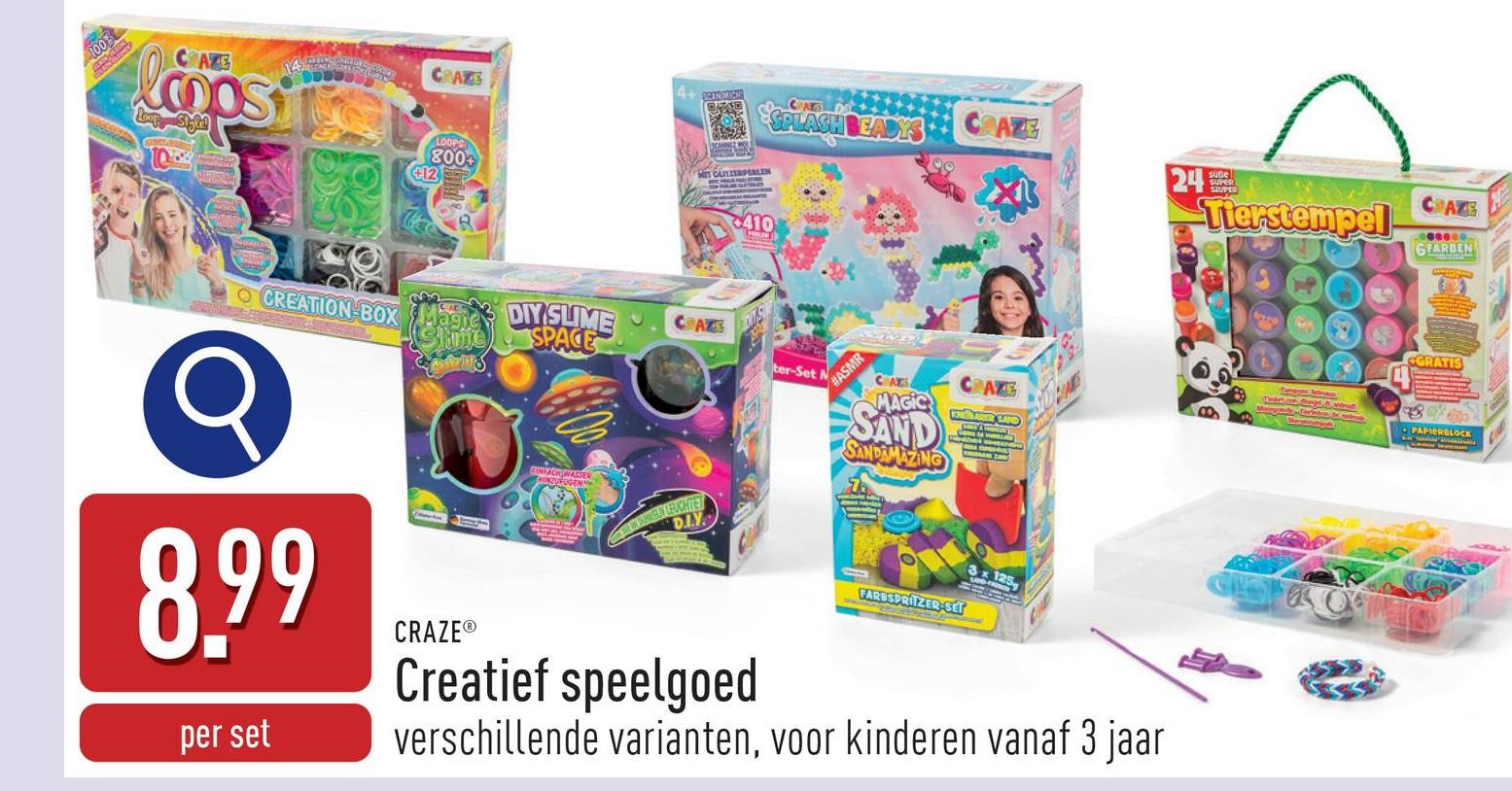 Creatief speelgoed keuze uit verschillende varianten, geschikt voor kinderen vanaf 3 jaar