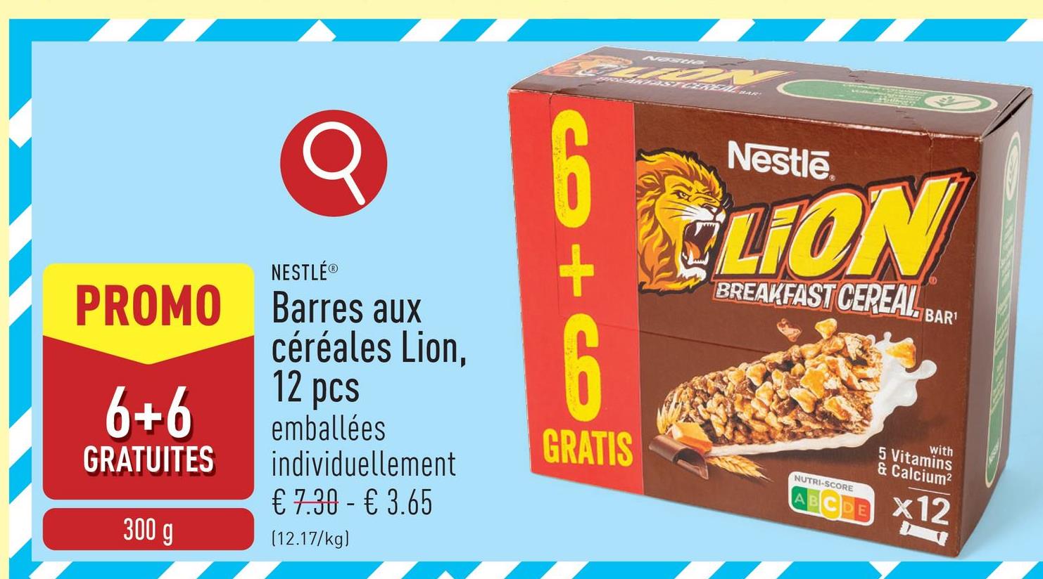 Barres aux céréales Lion, 12 pcs emballées individuellement