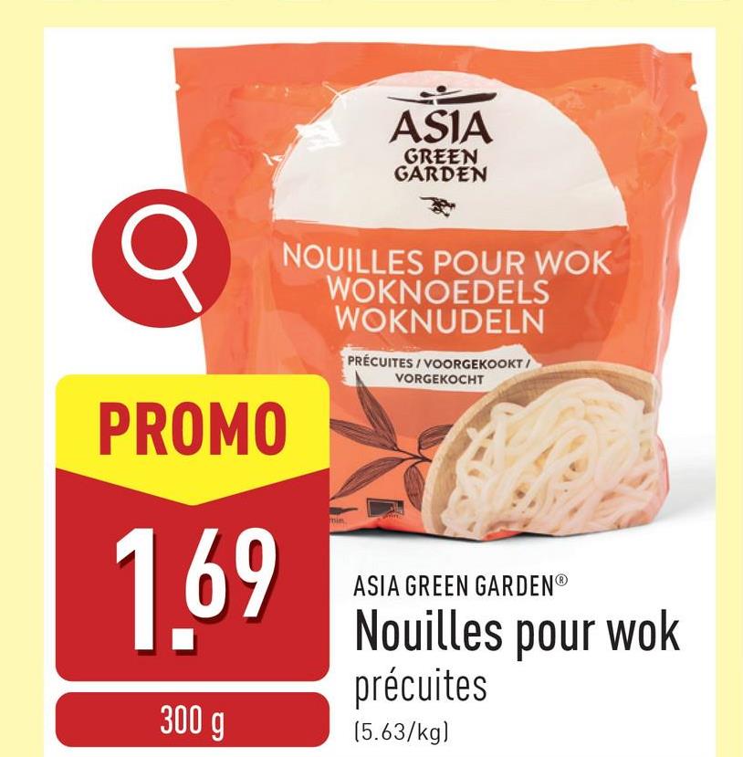 Nouilles pour wok précuites, 2 portions de 150 g