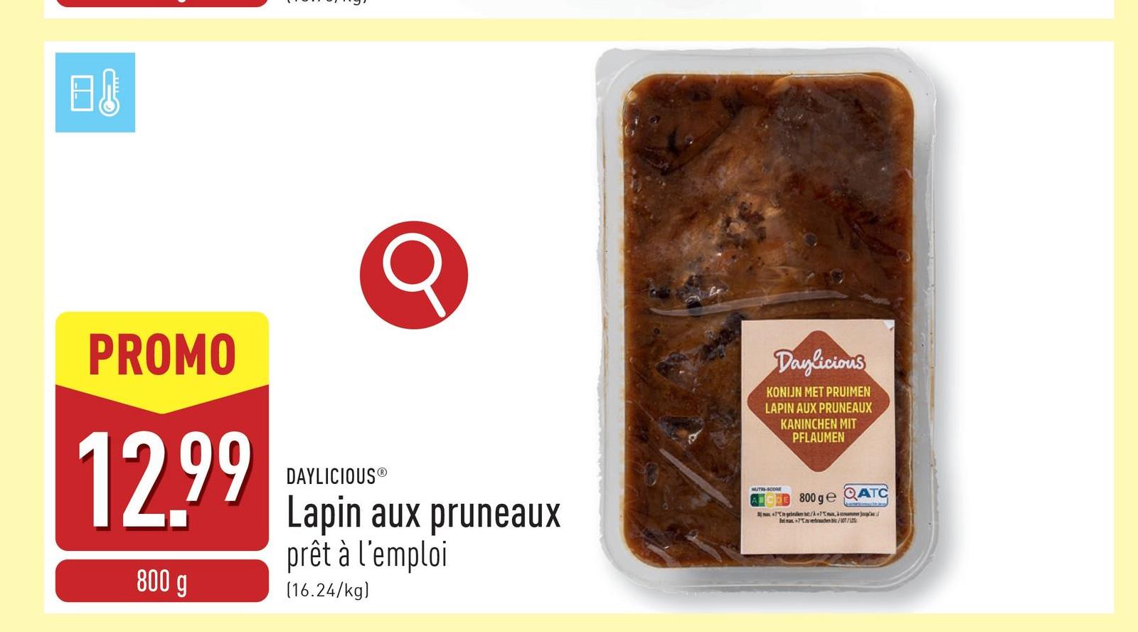 Lapin aux pruneaux cuisses de lapin préparées avec des pruneaux, prêt à l’emploi