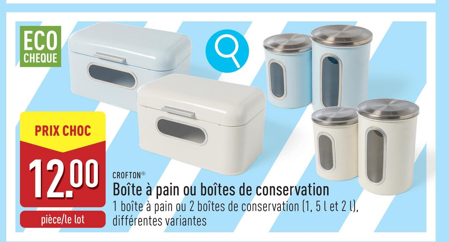 Boîte à pain ou boîtes de conservation choix entre 1 boîte à pain (30 x 18 x 16 cm) et 2 boîtes de conservation (1,5 l et 2 l), choix entre différentes variantes