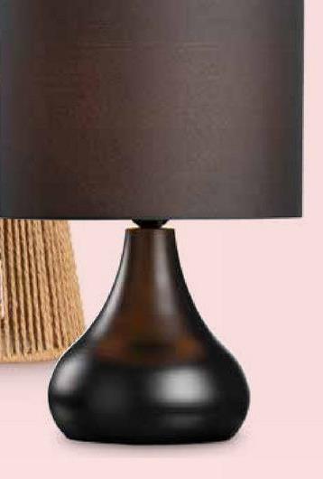 Lampe de table Gritt - noire - Ø25x36 cm