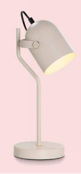 Lampe de bureau Senn - métal beige - 39xØ17,5 cm