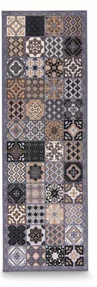 Tapis de cuisine Patchwork - gris - 50x150 cm Avec un tapis de cuisine dans votre cuisine vous évitez des taches et rayures sur votre sol.