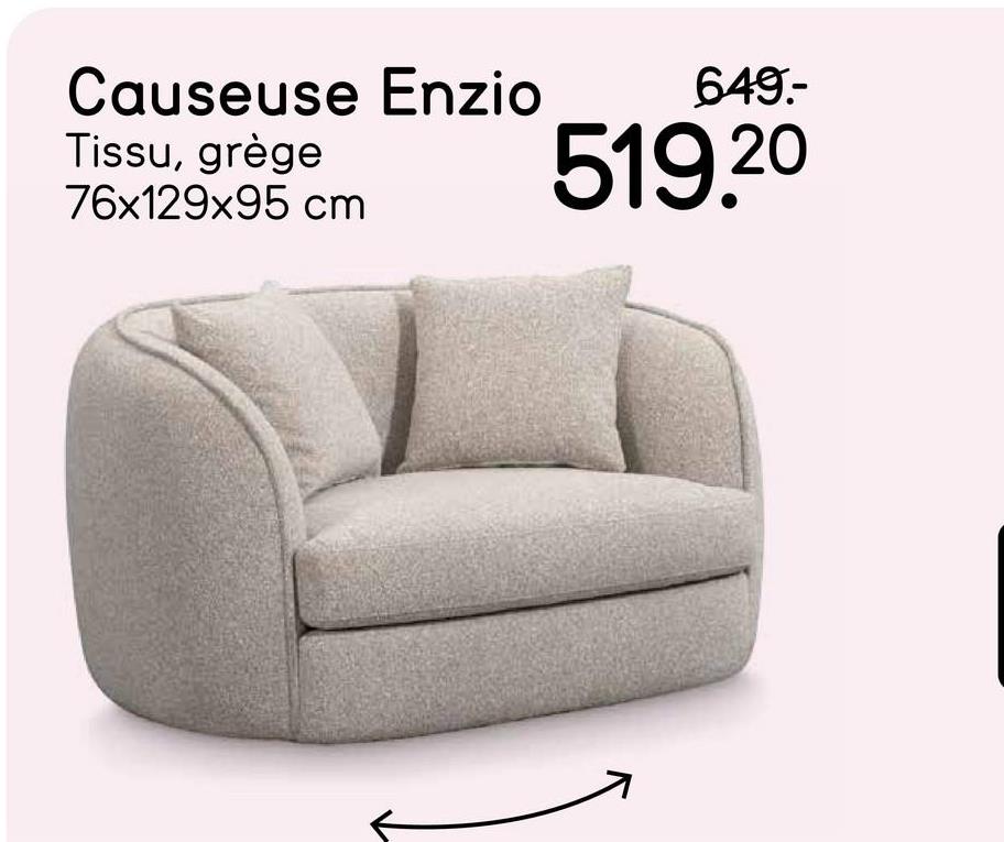 Causeuse Enzio - beige