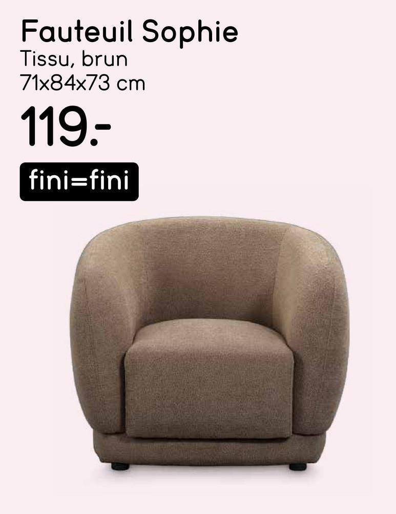 Fauteuil Sophie - brun