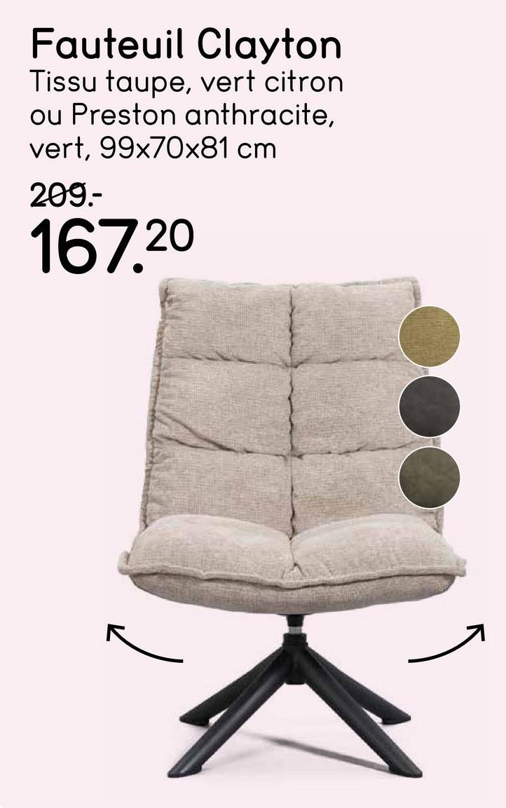 Fauteuil Clayton - taupe