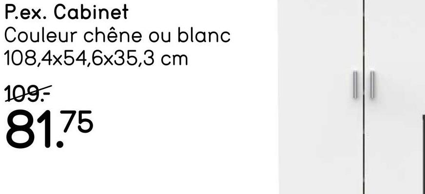 Demeyere rangement à chaussures Cabinet - blanc - 108,4x54,6x35,3 cm Le rangement à chaussures Cabinet en blanc est une armoire à chaussures ou une armoire d'appoint à usage multiple. Equipé de 2 portes ouvrantes et 6 rayons amovibles. Poignées en laqué gris.