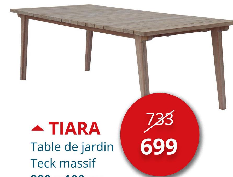 TIARA
733
Table de jardin
699
Teck massif