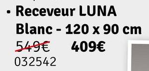 Receveur LUNA
Blanc - 120 x 90 cm
549€ 409€
032542