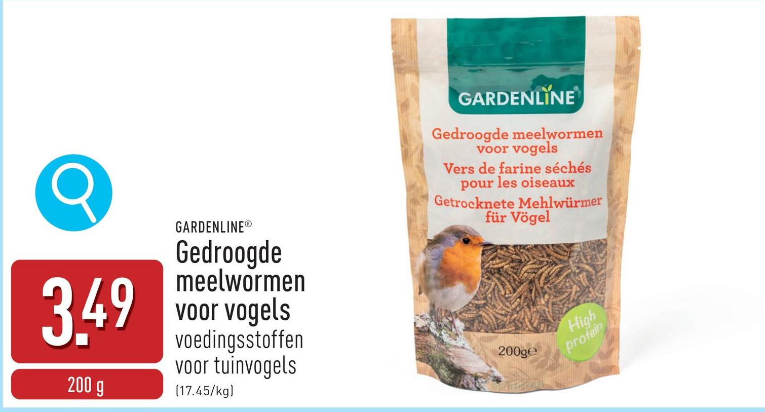 Gedroogde meelwormen voor vogels voedingsstoffen voor tuinvogels