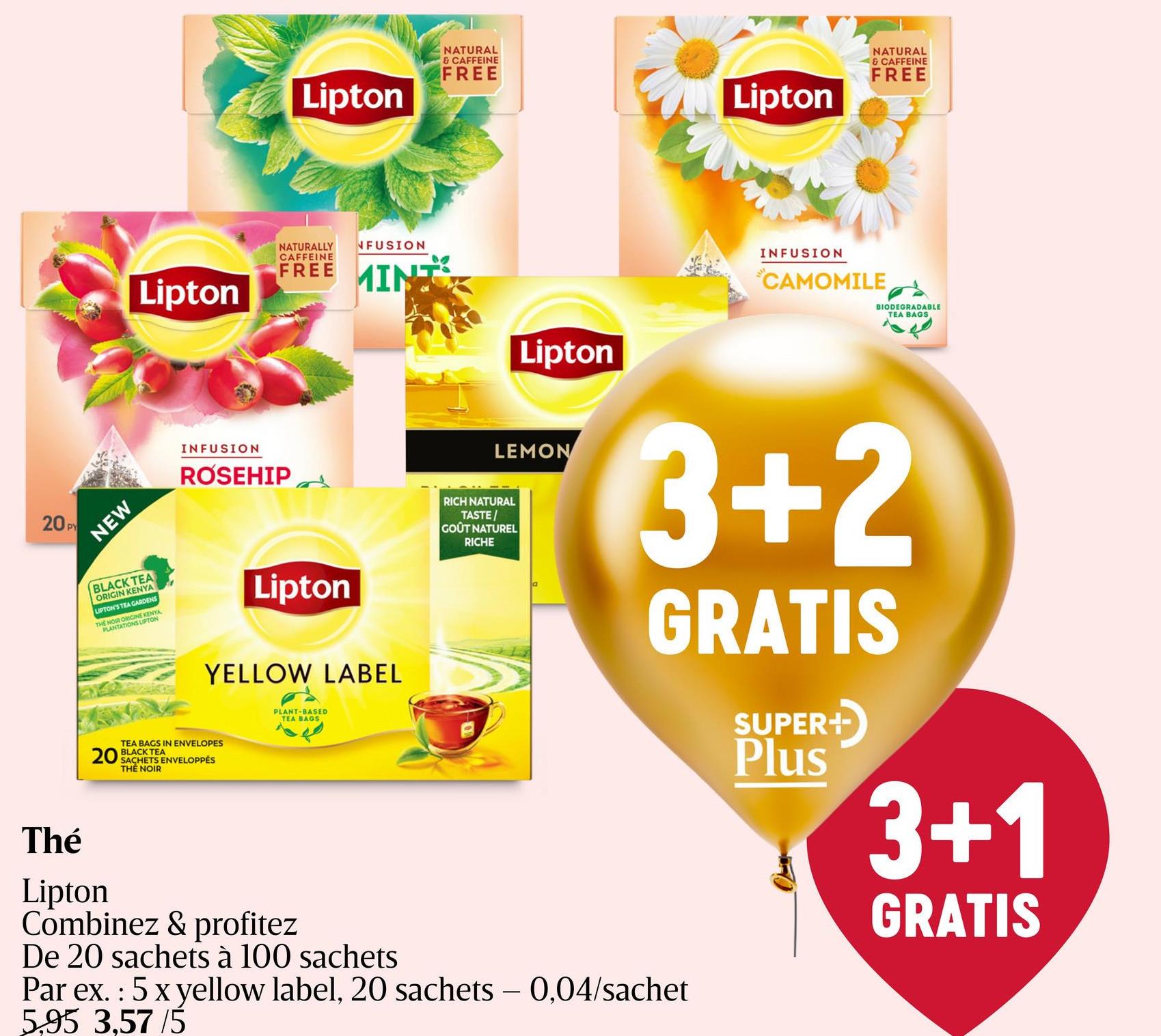 Thé vert | Classique | 50 Sachets Lipton Green Classic est un thé vert traditionnel avec un goût agréable et doux.