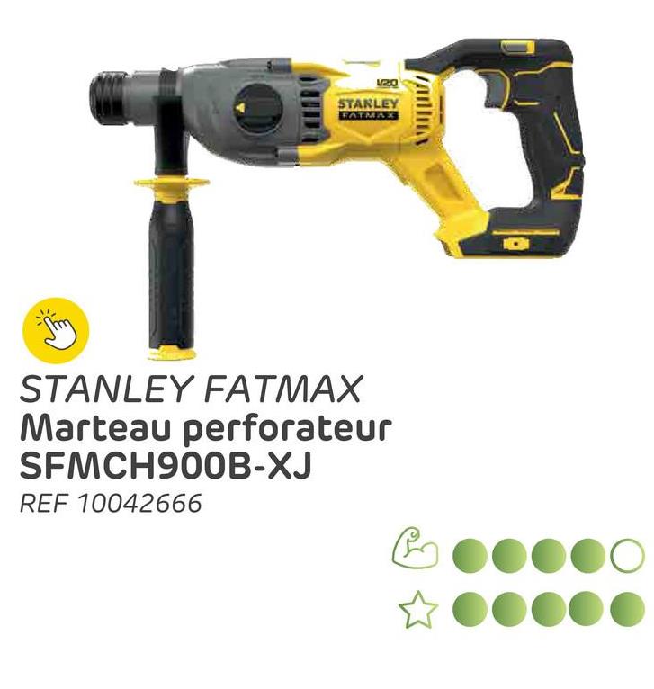 120
STANLEY
FATMAX
STANLEY FATMAX
Marteau perforateur
SFMCH900B-XJ
REF 10042666