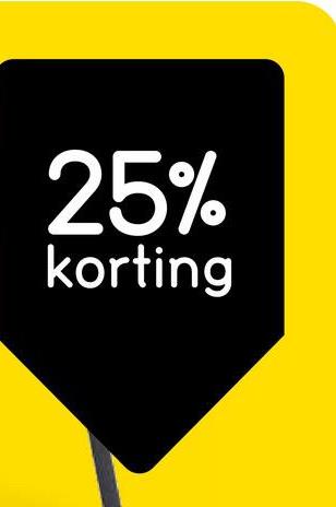 25%
korting