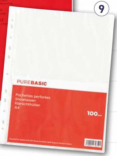 PUREBASIC
Pochettes perforées
Showtassen
Klarsichthüllen
A4
9
100.