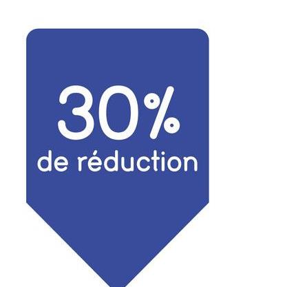 30%
de réduction
