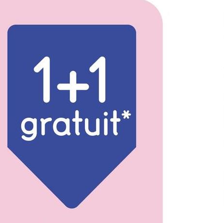 1+1
gratuit*