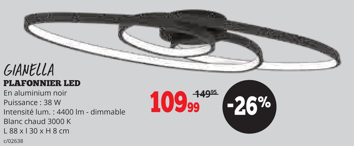 GIANELLA PLAFONNIER LED