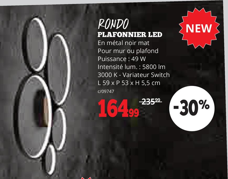 RONDO PLAFONNIER LED