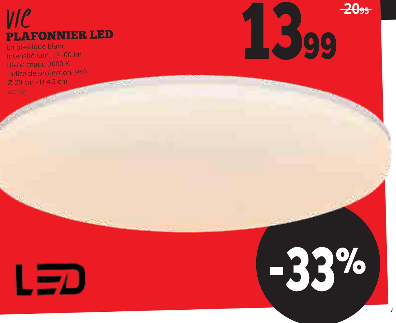 PLAFONNIER LED
