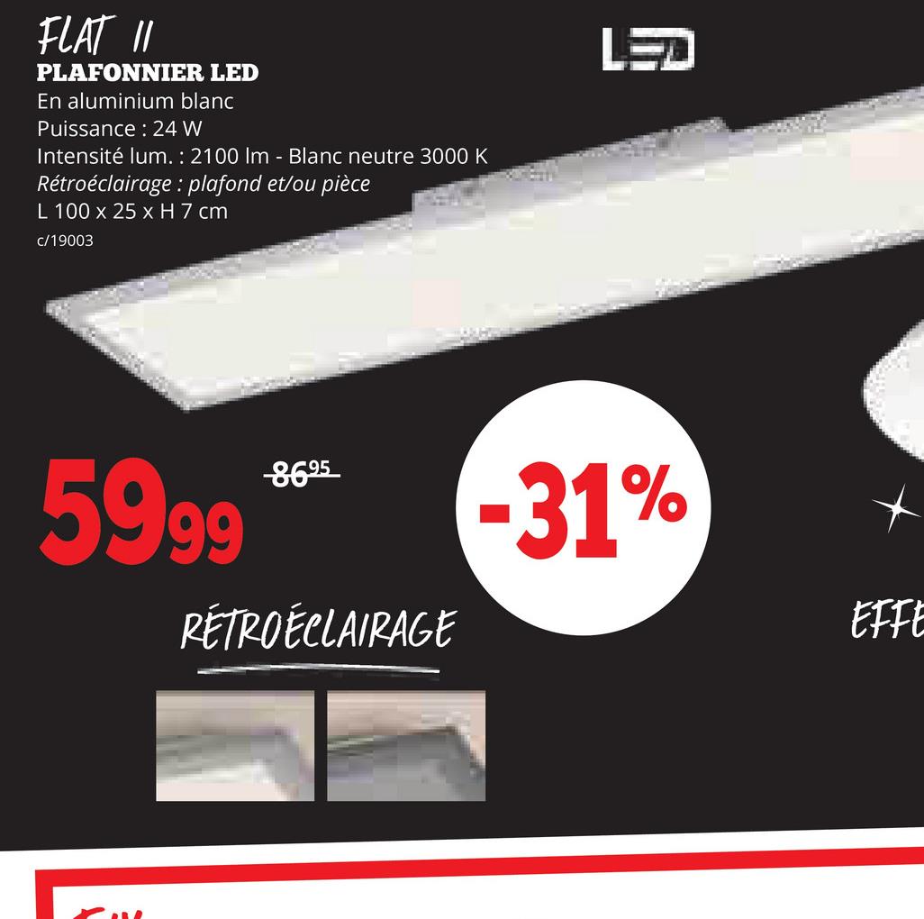 FLAT II PLAFONNIER LED