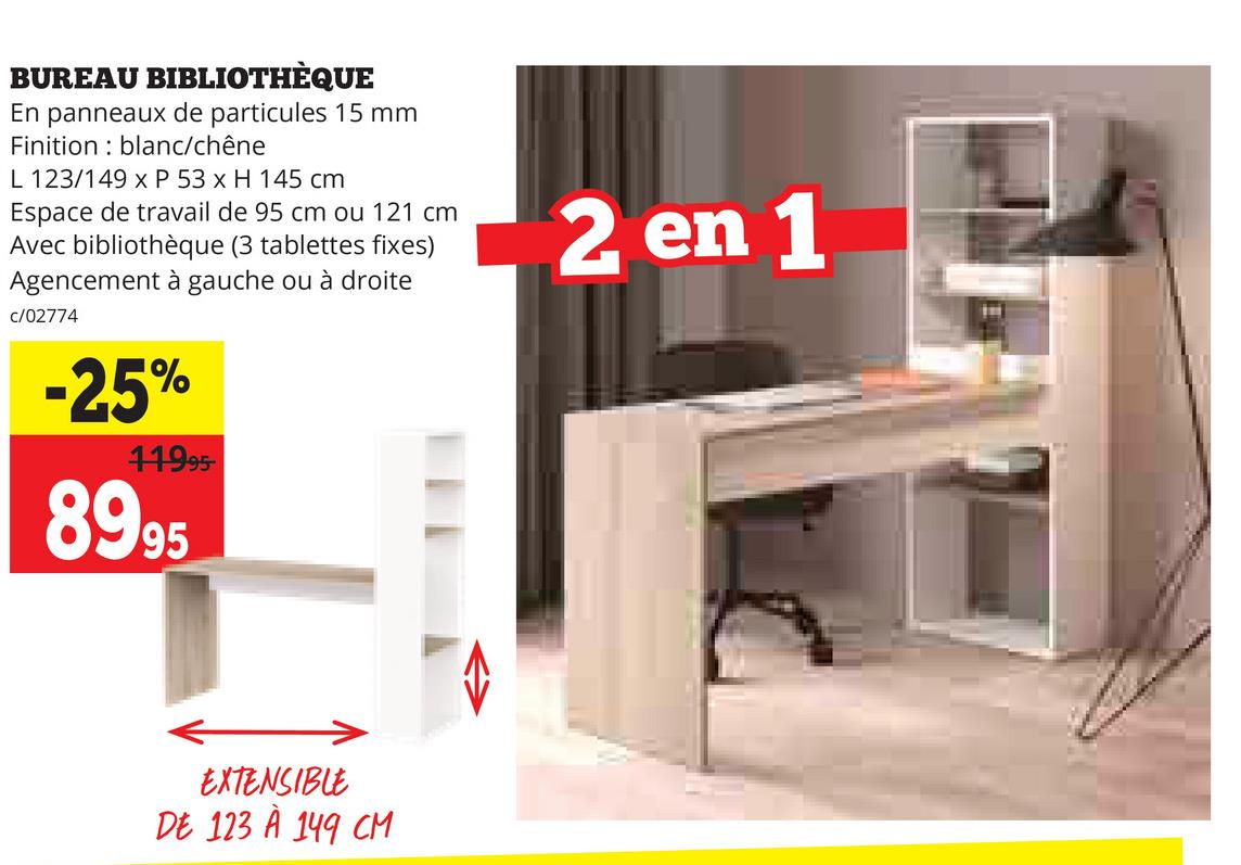 BUREAU BIBLIOTHÈQUE