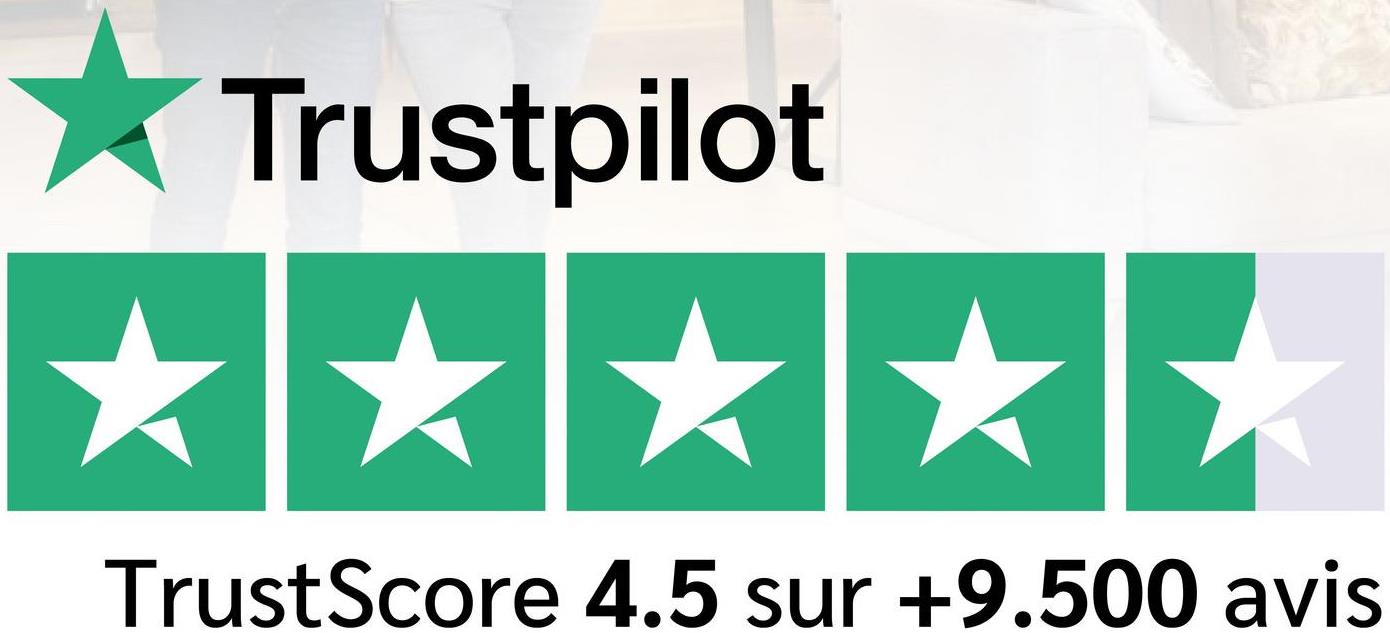 Trustpilot
TrustScore 4.5 sur +9.500 avis