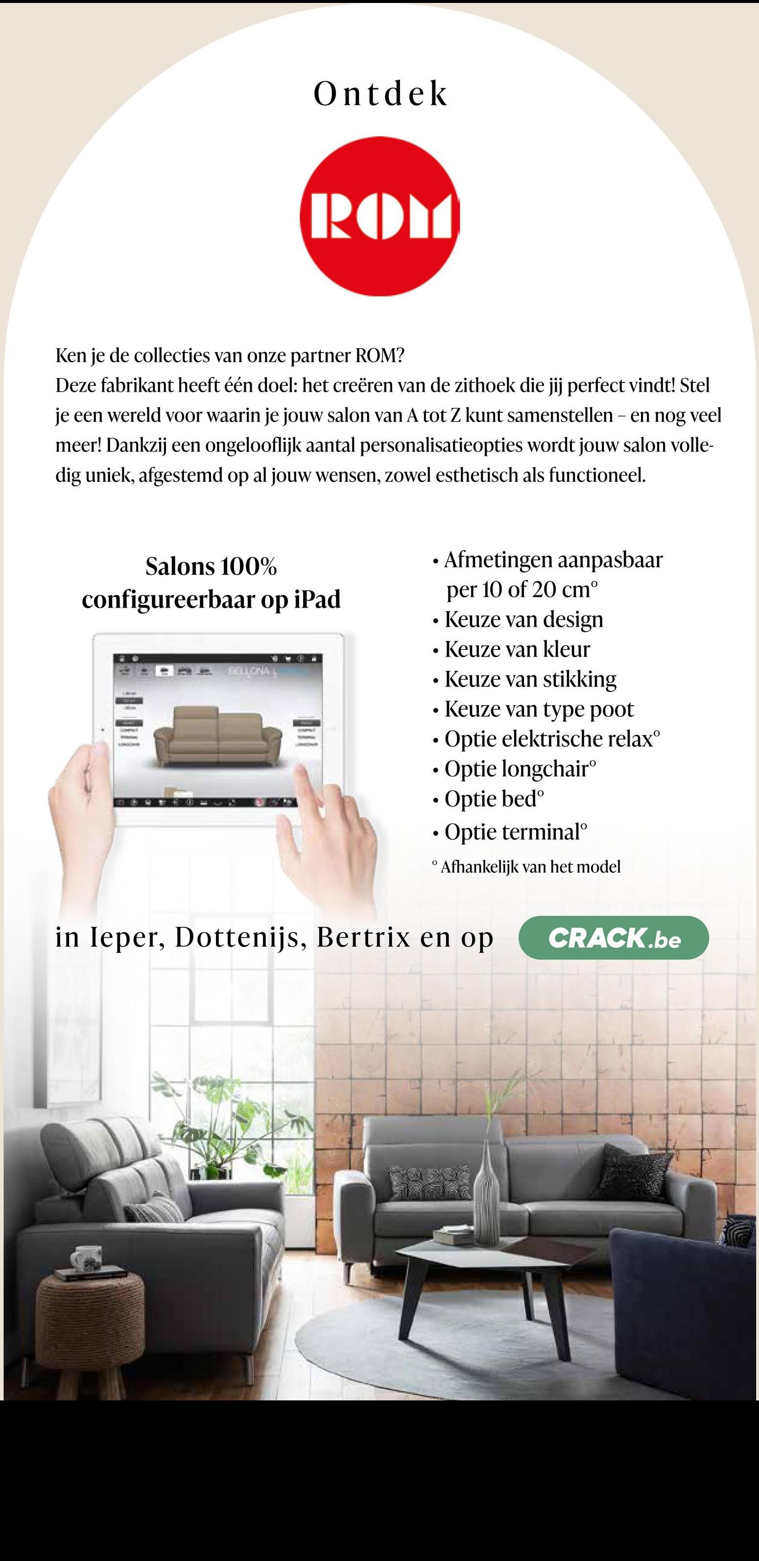 Salons 100% configureerbaar op iPad