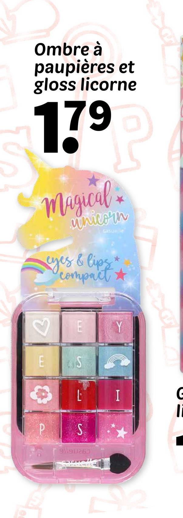 Ombre à paupières et gloss licorne