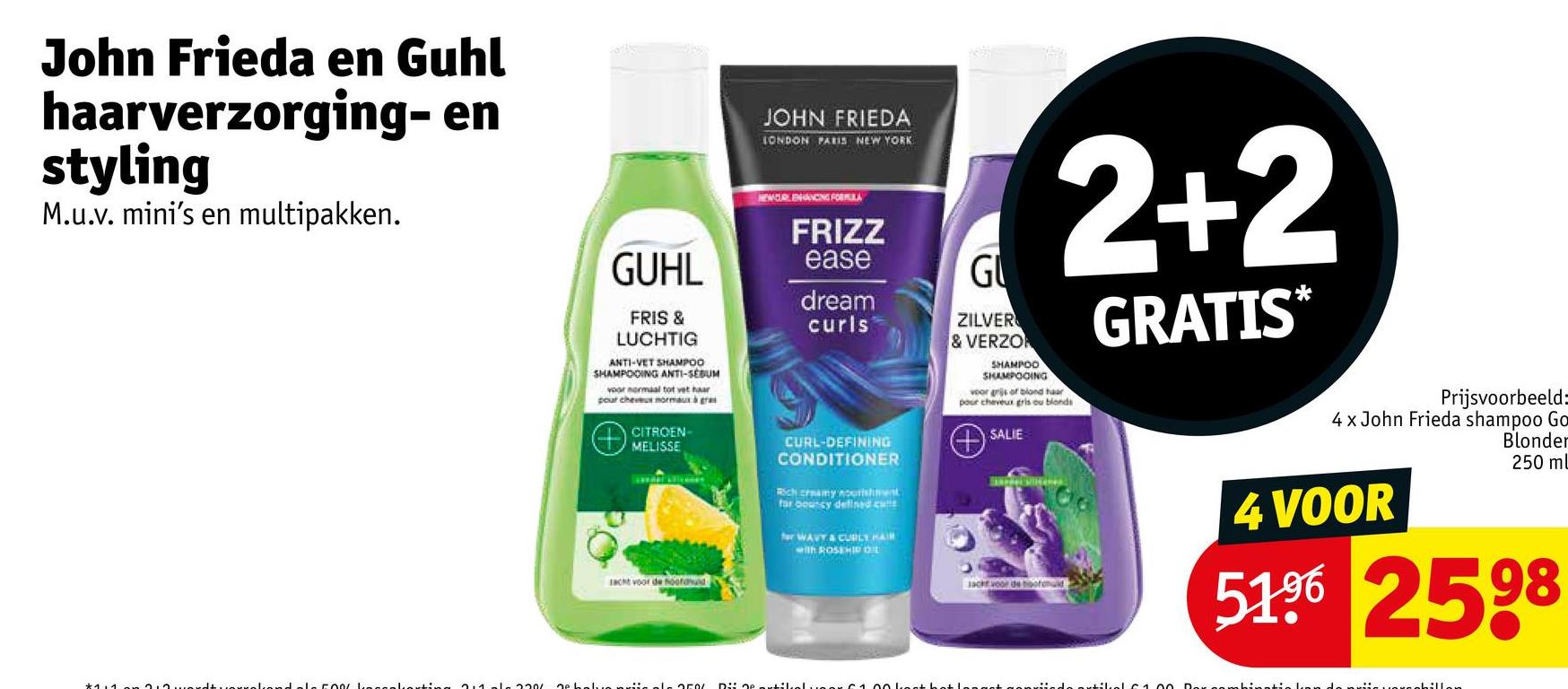 John Frieda en Guhl haarverzorging- en styling