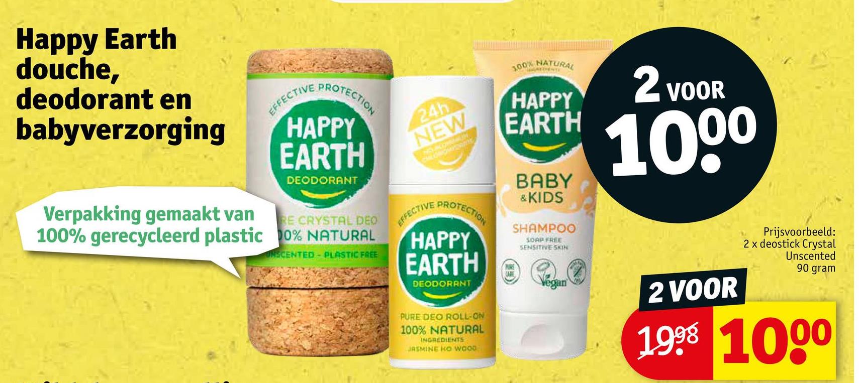 Happy Earth douche, deodorant en babyverzorging