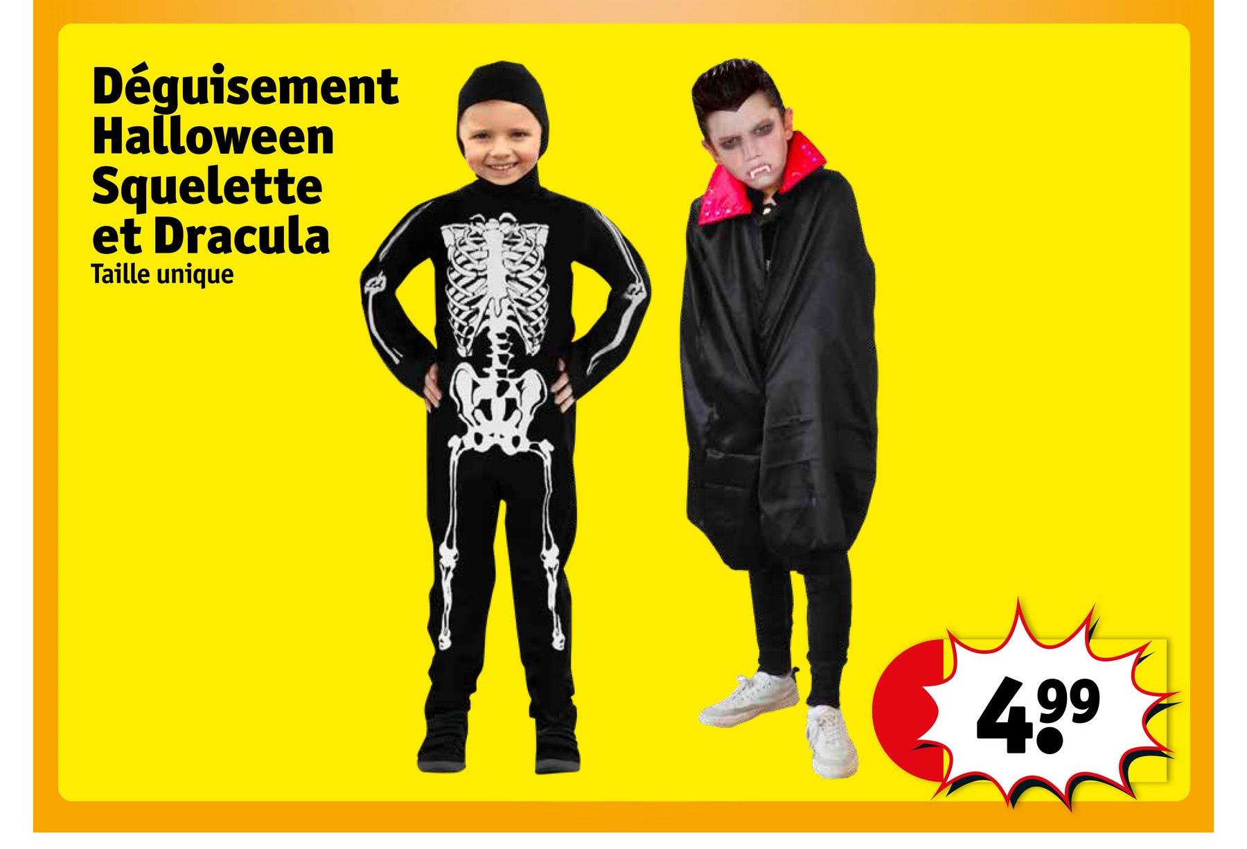 Déguisement Halloween Squelette et Dracula