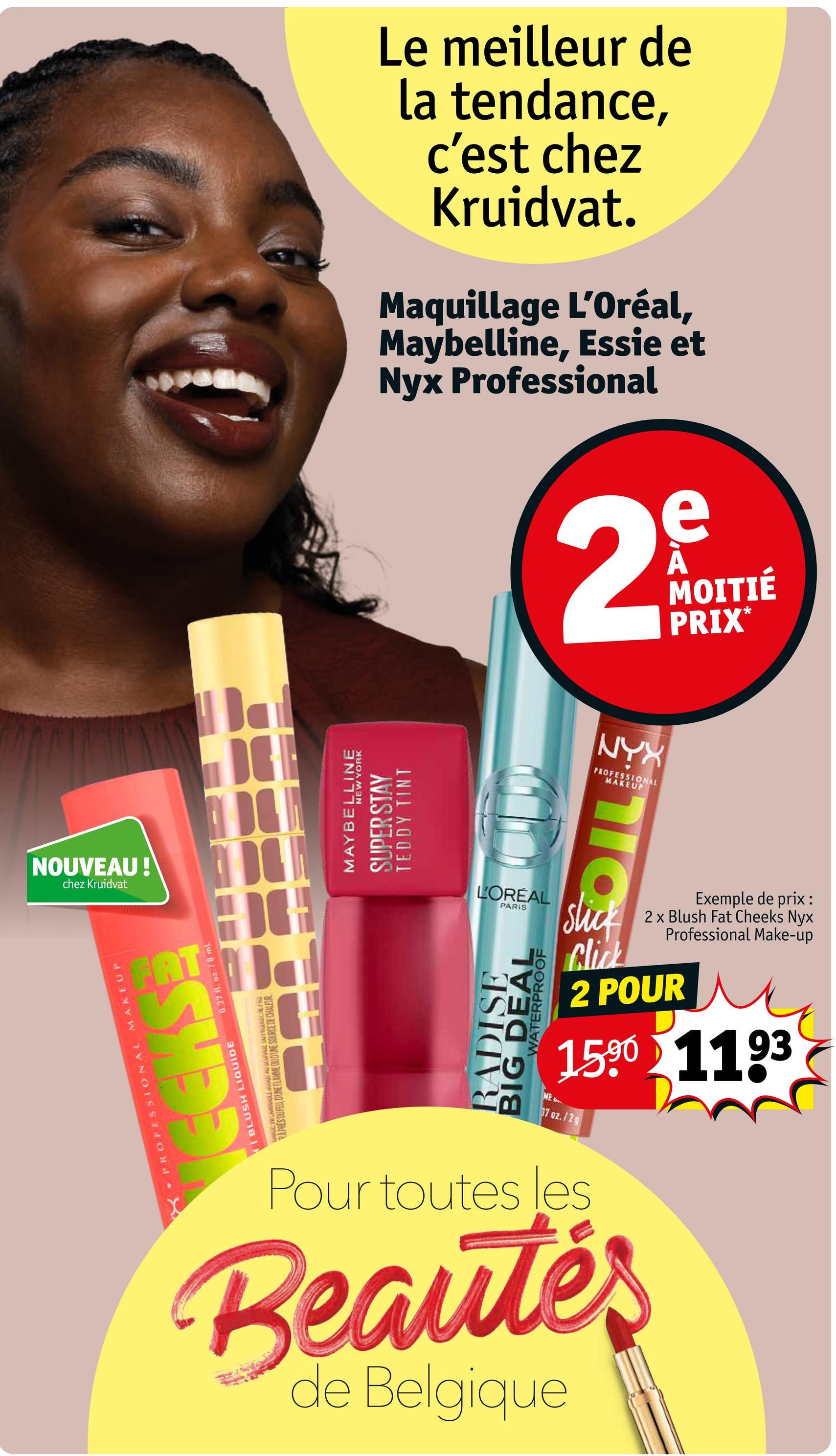 Maquillage L'Oréal, Maybelline, Essie et Nyx Professional