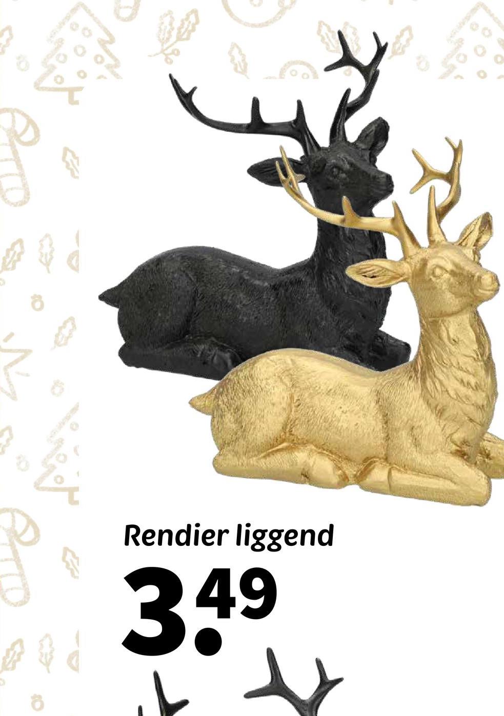 Rendier liggend