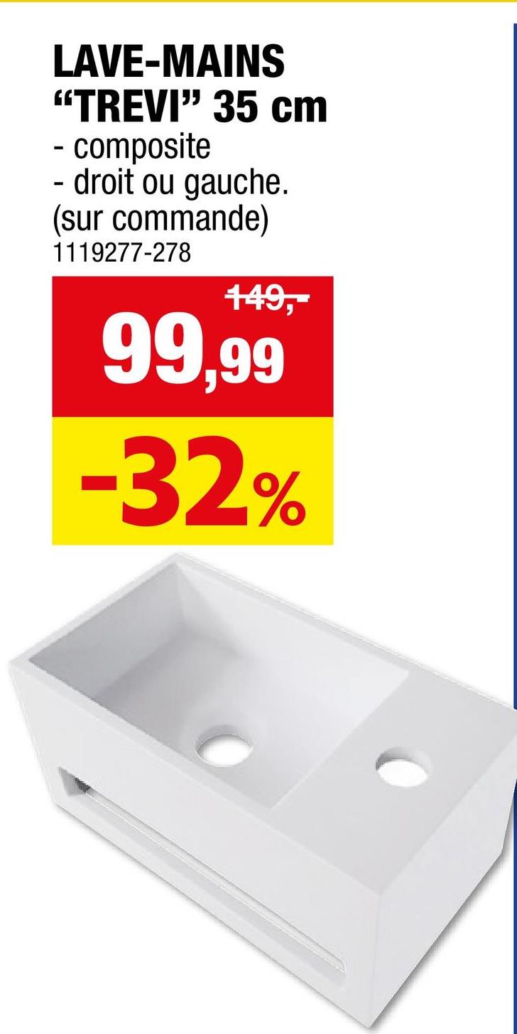 LAVE-MAINS "TREVI" 35 cm