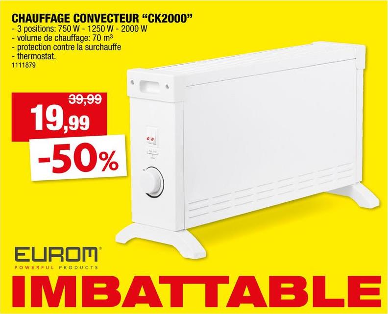 CHAUFFAGE CONVECTEUR "CK2000"