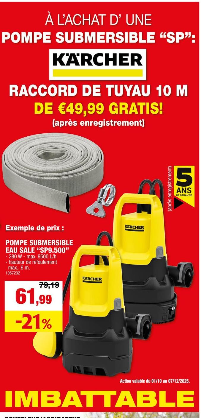 POMPE SUBMERSIBLE EAU SALE "SP9.500"