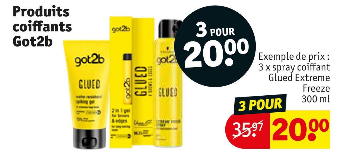Produits coiffants Got2b