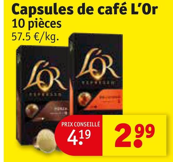 Capsules de café L'Or