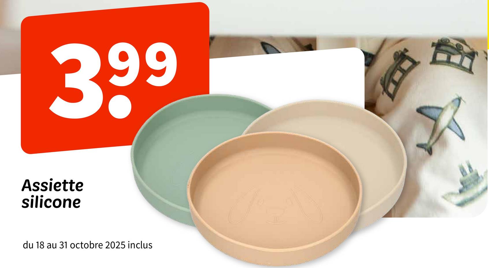 Assiette silicone