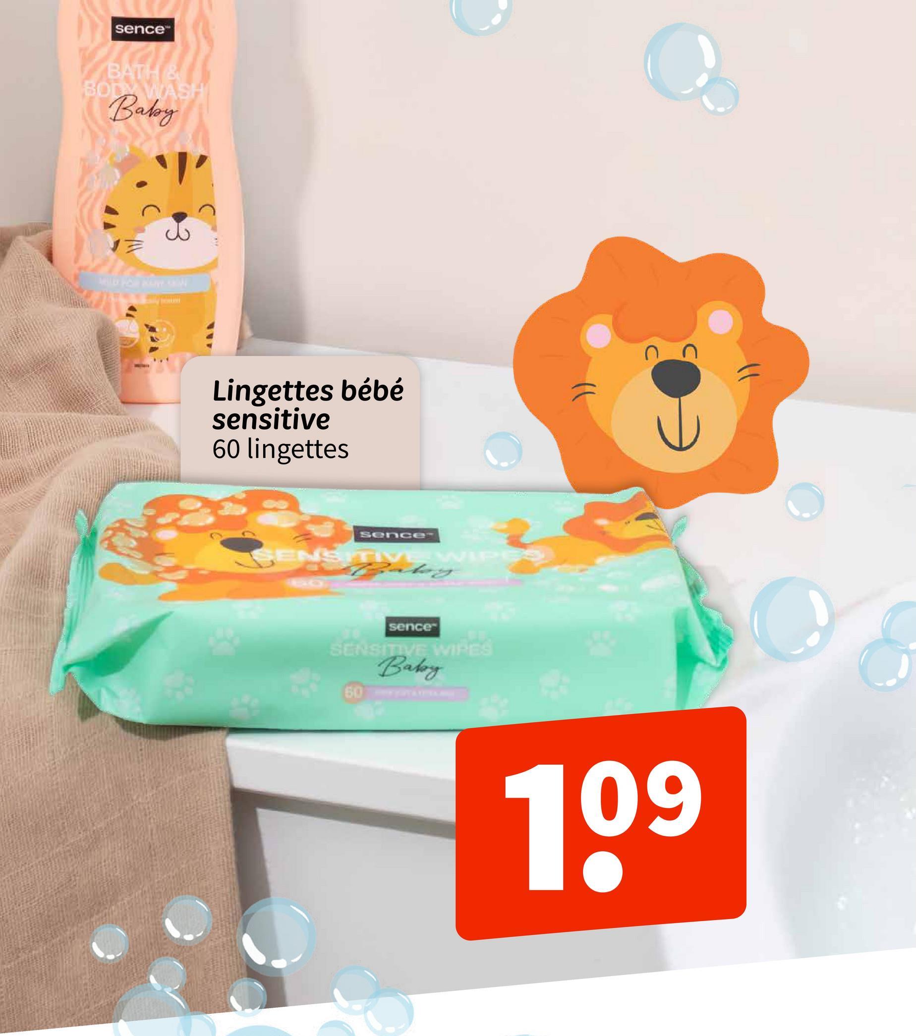 Lingettes bébé sensitive
