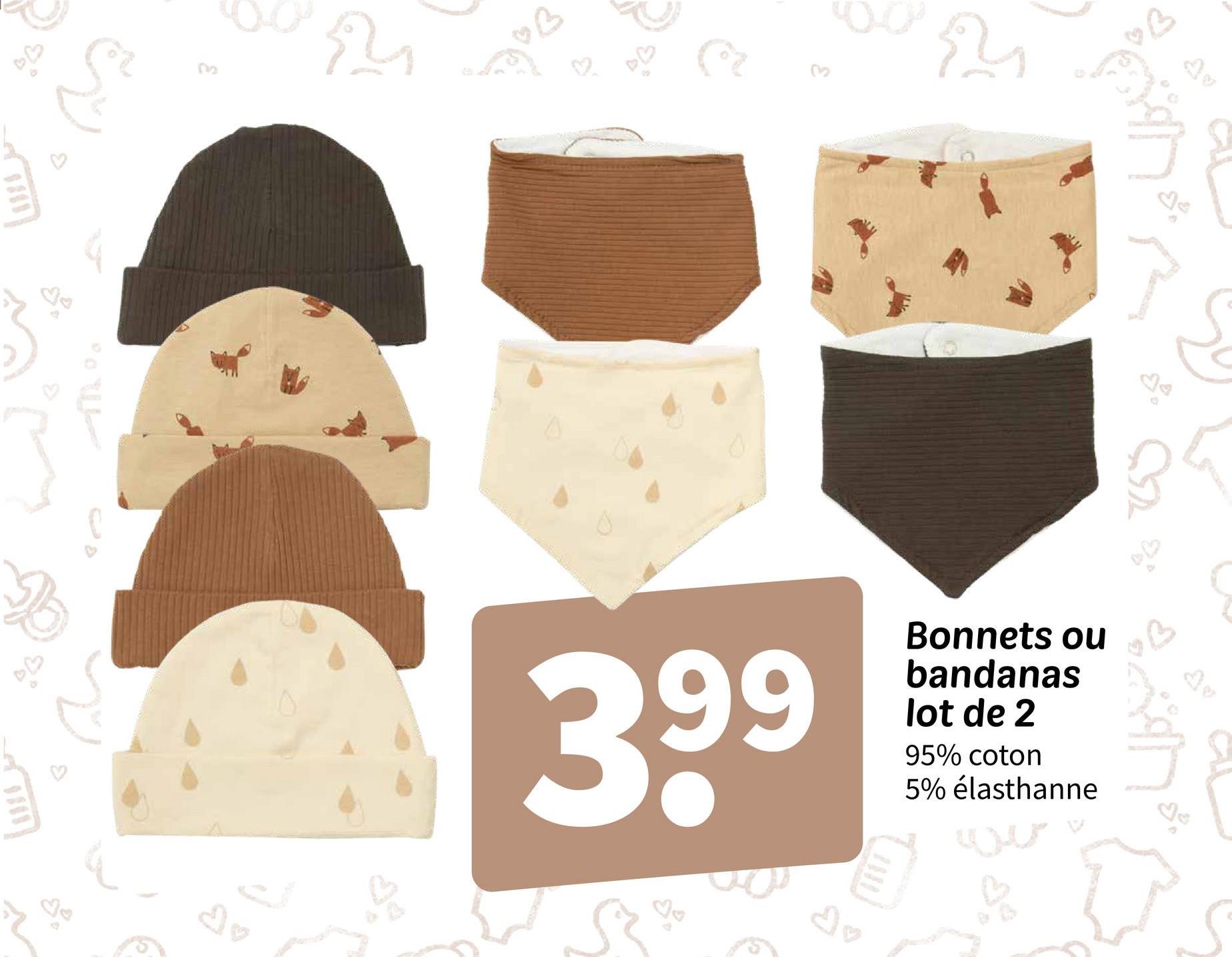 Bonnets ou bandanas lot de 2