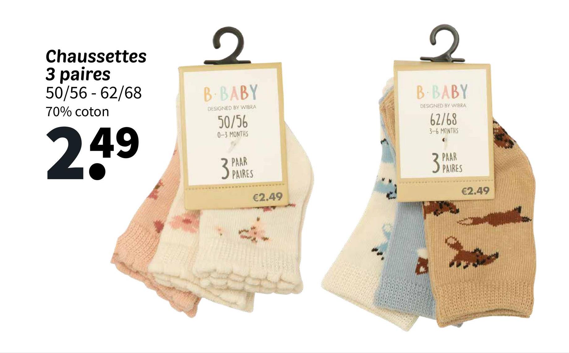 Chaussettes 3 paires
