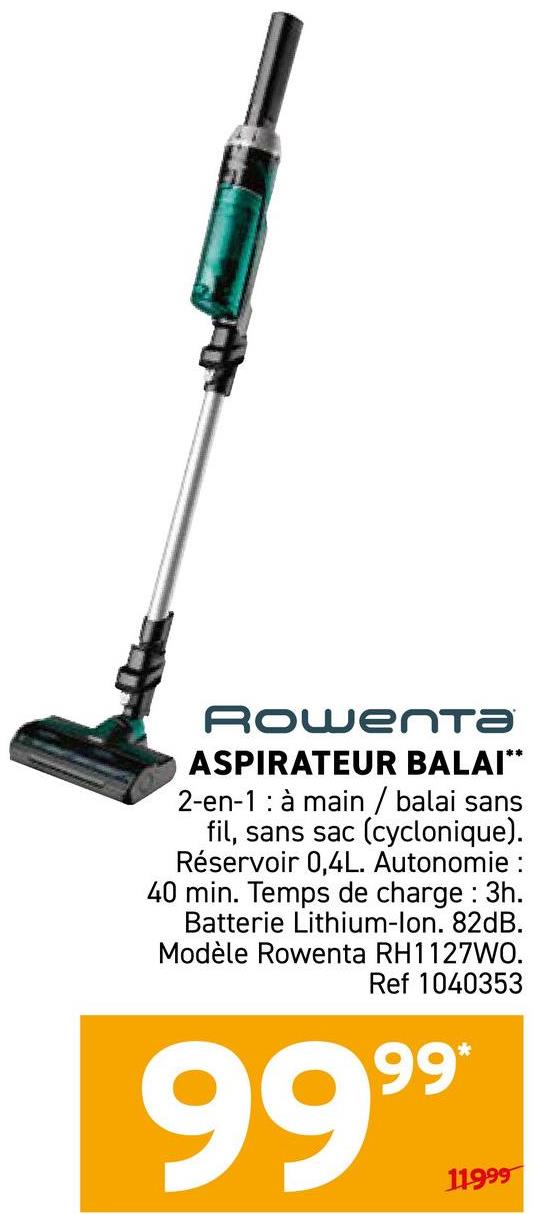 Rowenta ASPIRATEUR BALAI**
