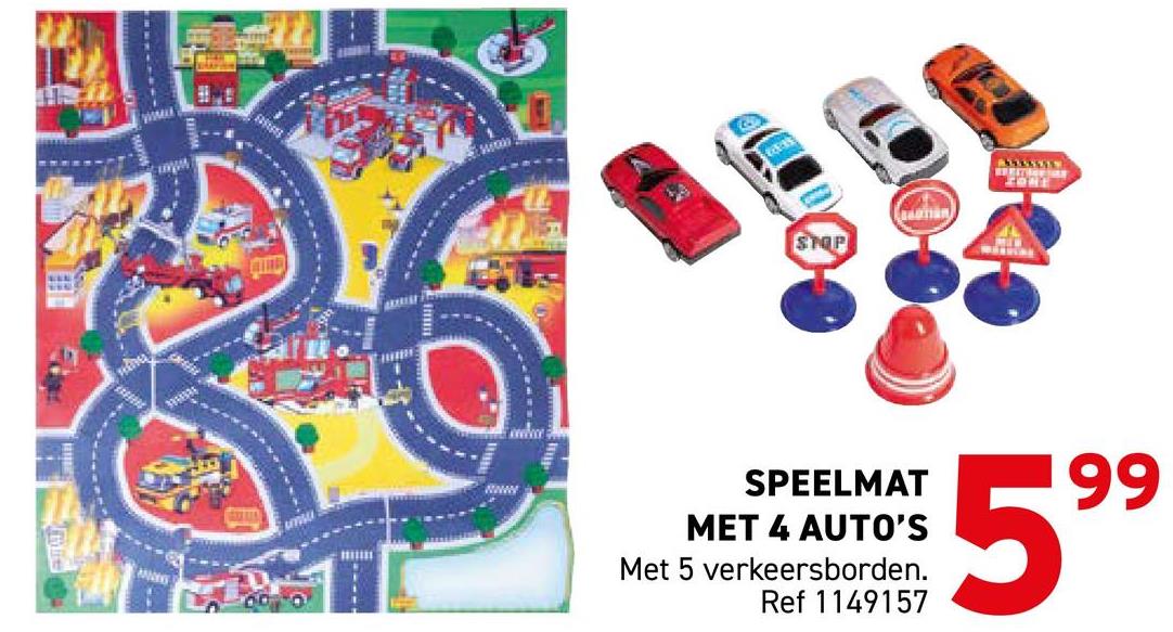 SPEELMAT MET 4 AUTO'S