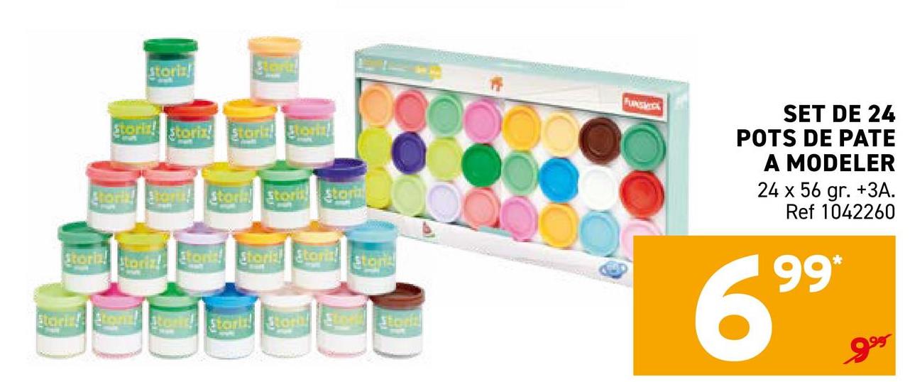 SET DE 24 POTS DE PATE A MODELER