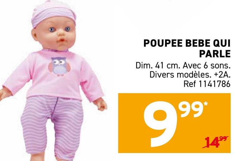 POUPEE BEBE QUI PARLE