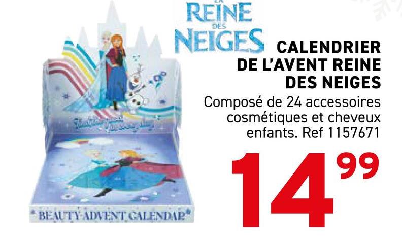 CALENDRIER DE L'AVENT REINE DES NEIGES