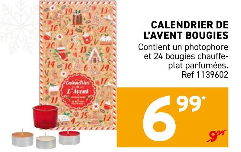 CALENDRIER DE L'AVENT BOUGIES